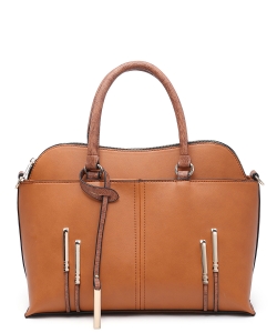 Fashion Top Handle Satchel Bag 71411 BROWN
